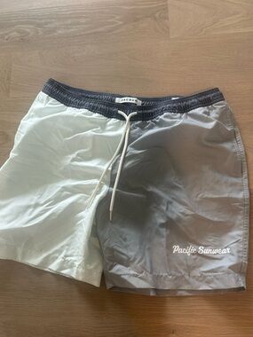PacSun Two-Tone Light Mint & Gray Swim Shorts